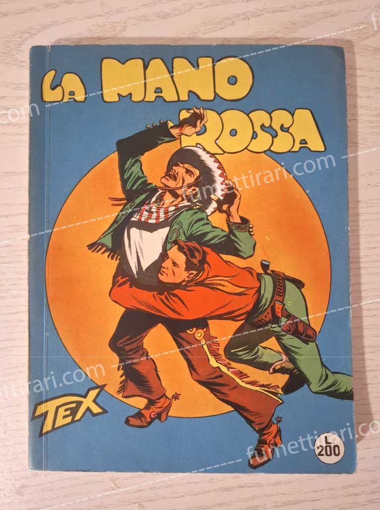tex la mano rossa originale copertina