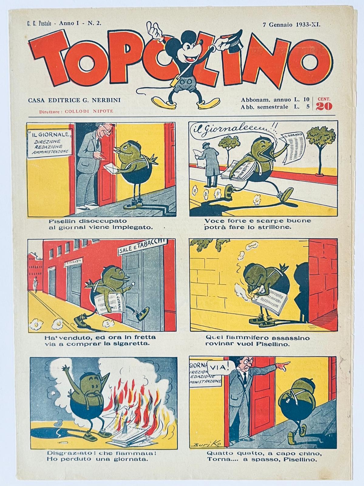 pisellino fumetto giornale di topolino